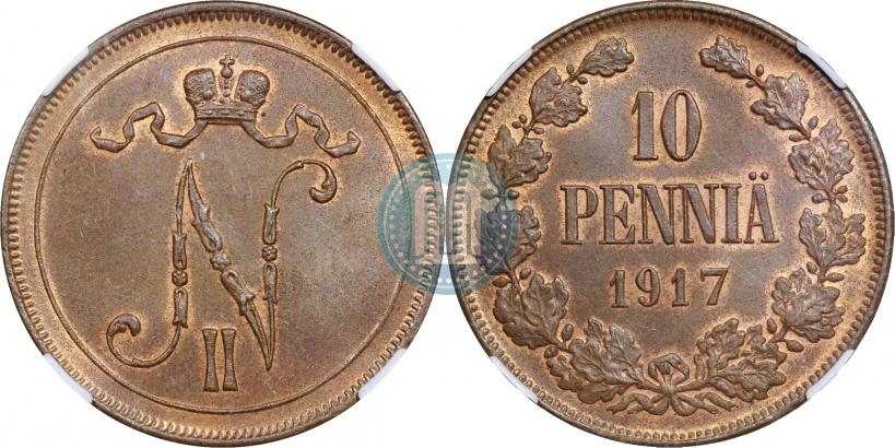Picture 10 pennia 1917 year  