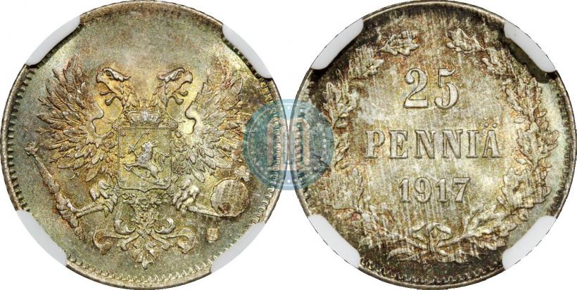 Picture 25 pennia 1917 year S 