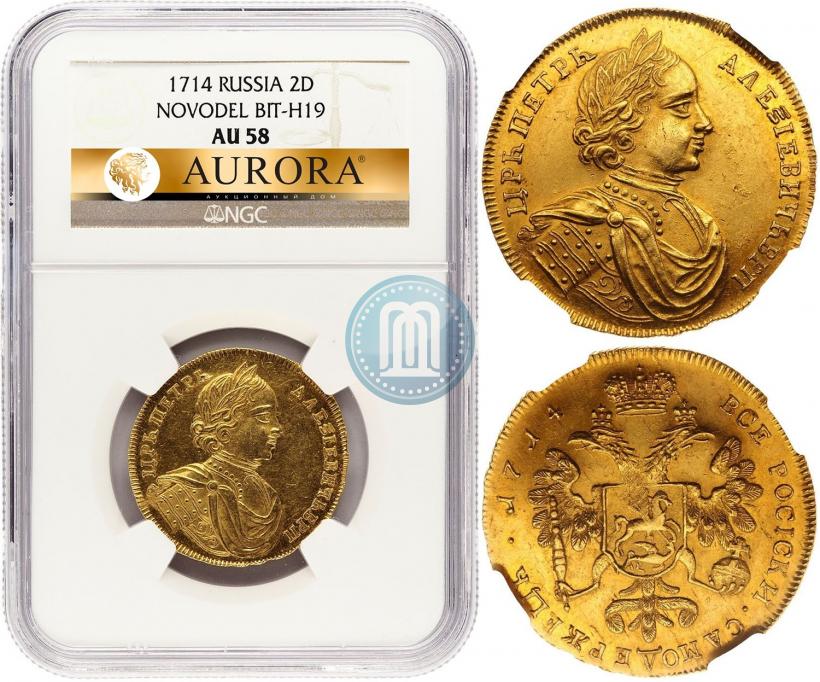 Picture 2 ducats 1714 year  