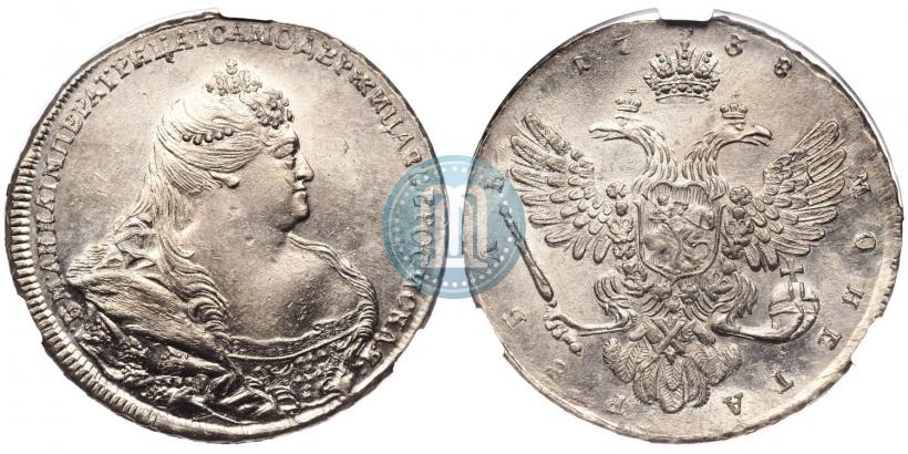 Picture 1 rouble 1738 year  "Moscow type"