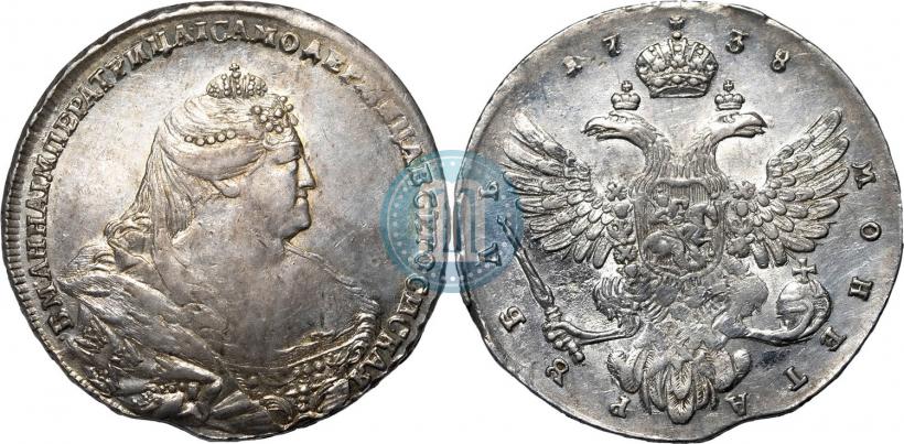 Picture 1 rouble 1738 year  "Moscow type"