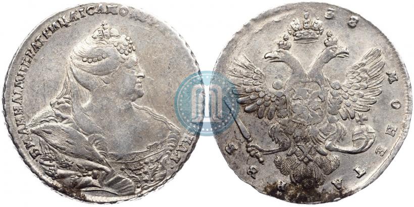 Picture 1 rouble 1738 year  "Moscow type"