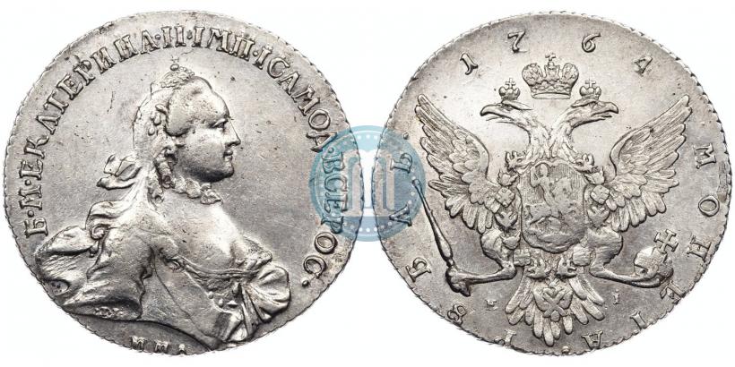 Picture 1 rouble 1764 year ММД-EI 