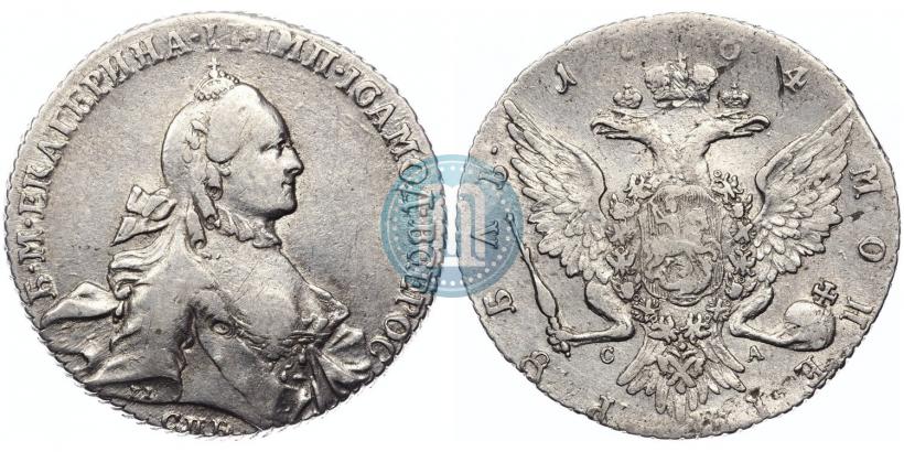 Picture 1 rouble 1764 year СПБ-СА 