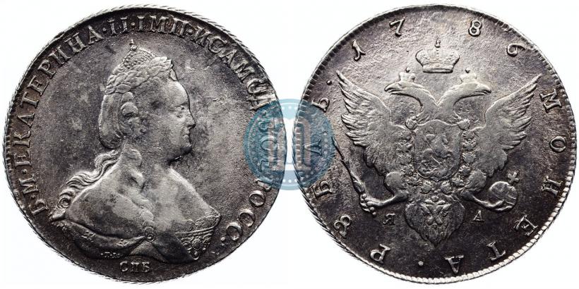 Picture 1 rouble 1786 year СПБ-ЯА 
