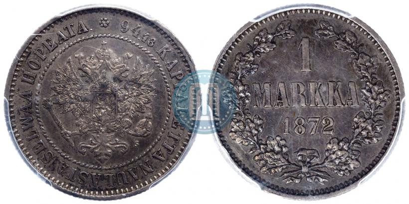 Picture 1 markka 1872 year S 