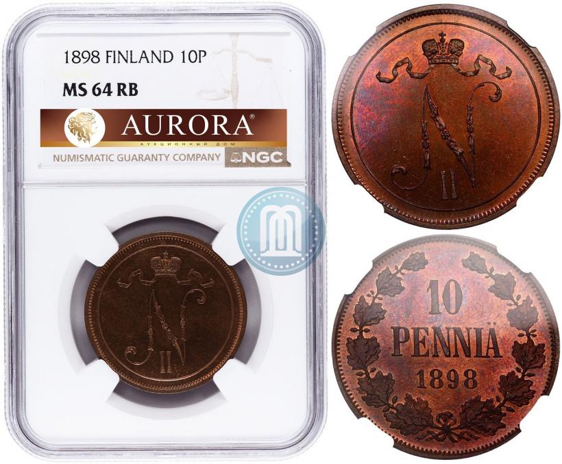 Фото 10 пенни 1898 года  