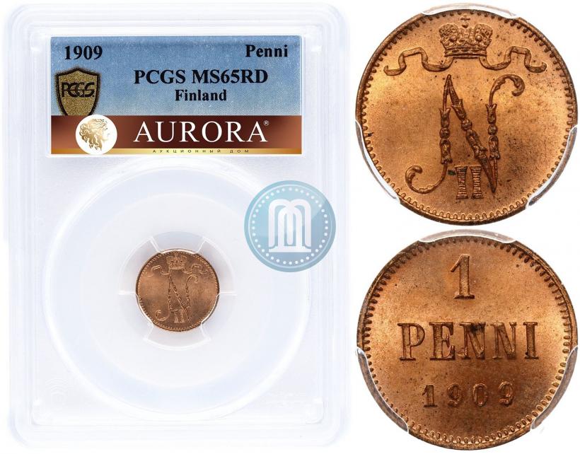 Фото 1 пенни 1909 года  