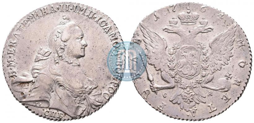 Picture 1 rouble 1764 year СПБ-СА 