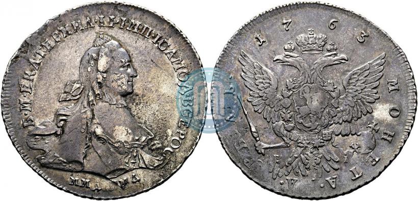 Picture 1 rouble 1763 year ММД-EI 