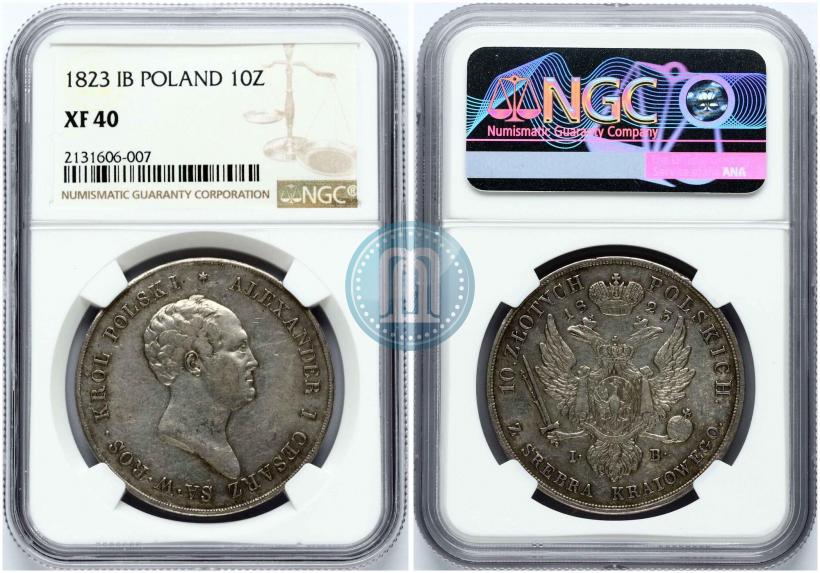 Picture 10 złotych 1823 year IB 