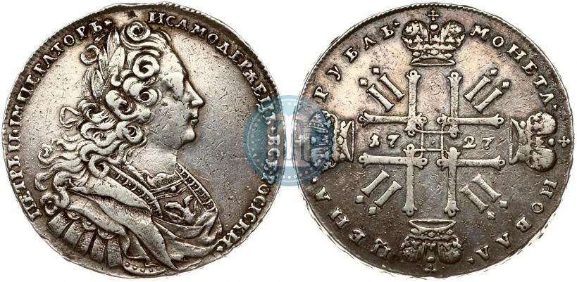 Picture 1 rouble 1727 year  "Moscow type"