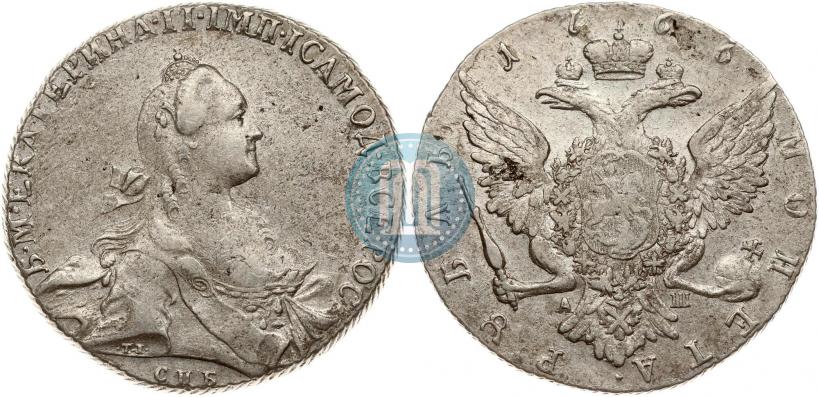 Picture 1 rouble 1766 year СПБ-АШ 