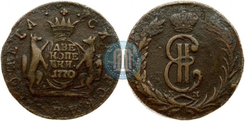 Picture 2 kopecks 1770 year КМ 