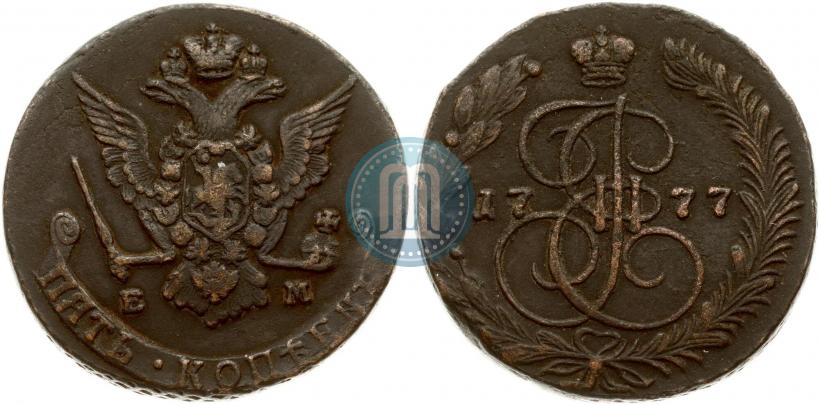 Picture 5 kopecks 1777 year ЕМ 