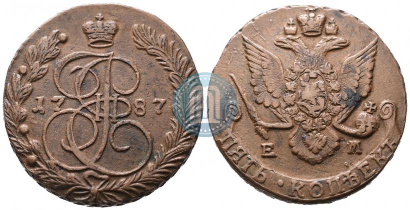 Фото 5 копеек 1787 года ЕМ 