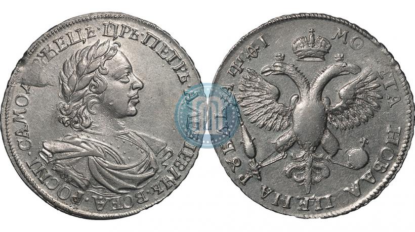 Фото 1 рубль 1719 года OK-L "Портрет в латах"