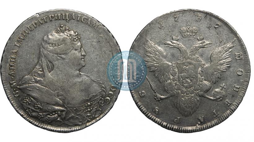 Фото 1 рубль 1737 года  "Работы Гедлингера"
