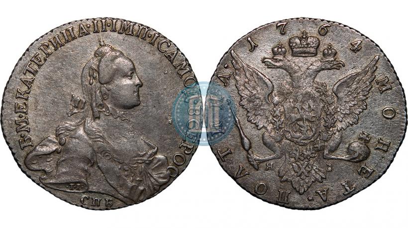 Фото Полтина 1764 года СПБ-ЯI 