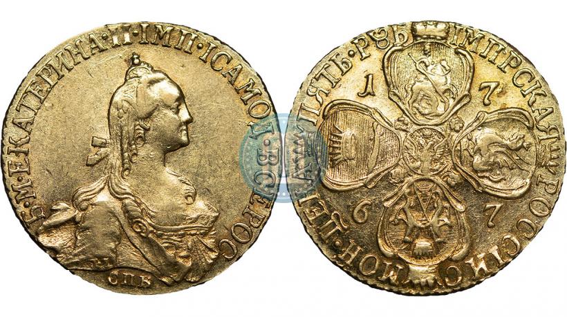 Picture 5 roubles 1767 year СПБ 