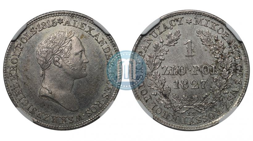 Picture 1 złoty 1827 year IB 