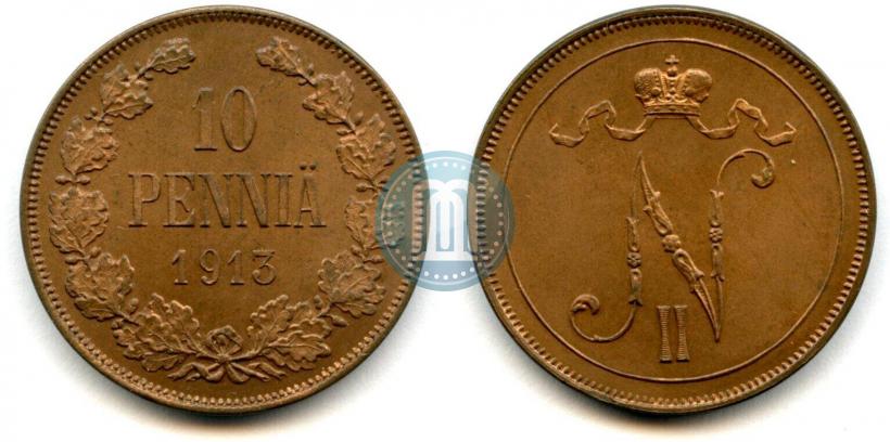 Picture 10 pennia 1913 year  
