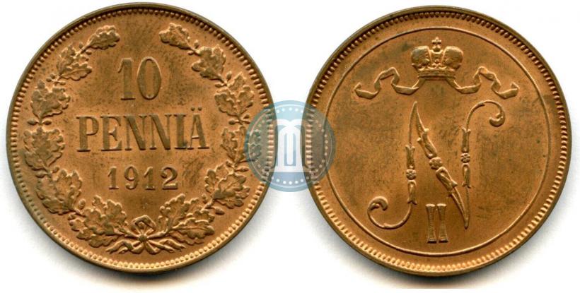Picture 10 pennia 1912 year  