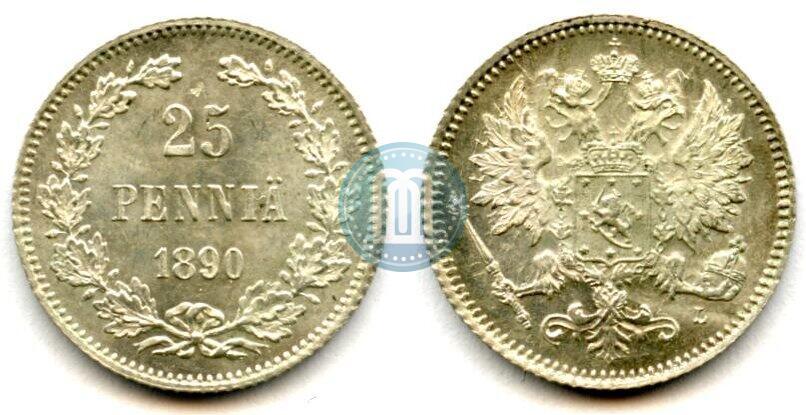Picture 25 pennia 1890 year L 
