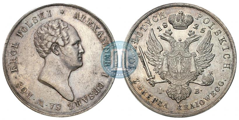 Picture 10 złotych 1824 year IB 