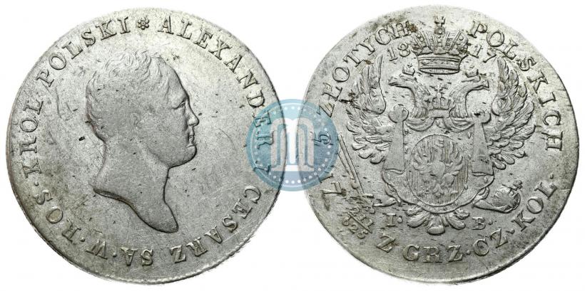 Picture 5 złotych 1817 year IB 