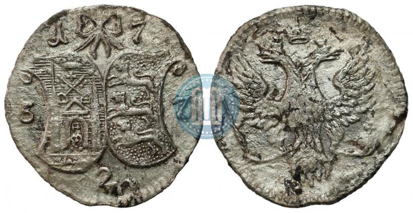 Фото 2 копейки 1757 года  "Ливонез"