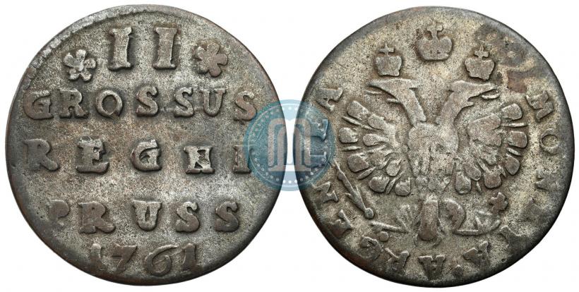 Фото 2 гроша 1761 года  