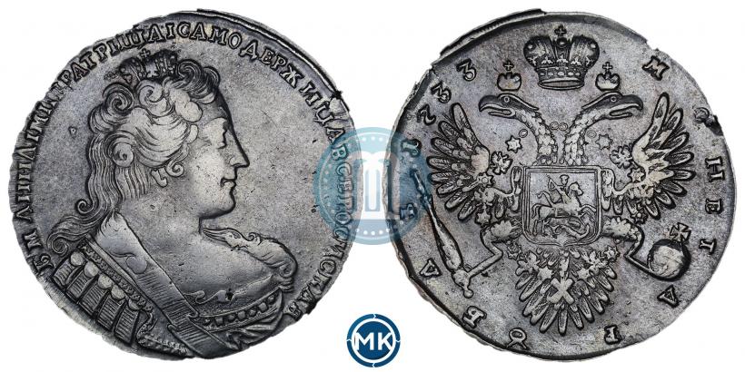 Фото 1 рубль 1733 года  