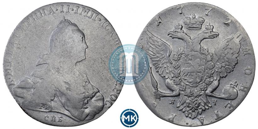 Фото 1 рубль 1772 года СПБ-ЯЧ-Т.И. 