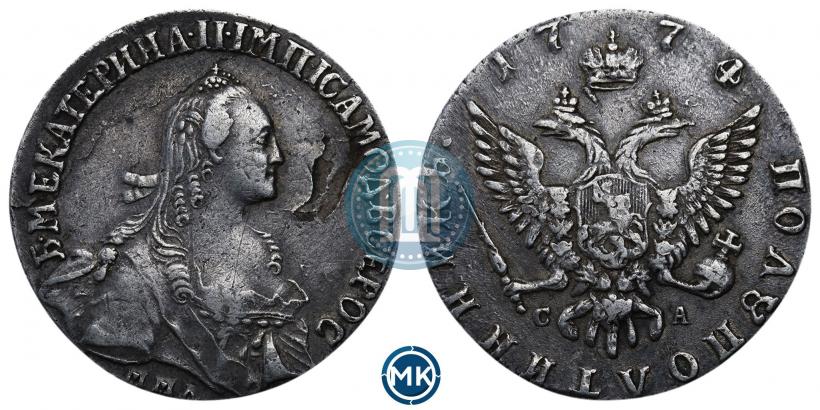 Фото Полуполтинник 1774 года ММД-СА 