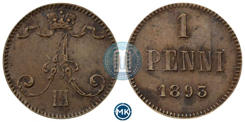 Фото 1 пенни 1893 года  