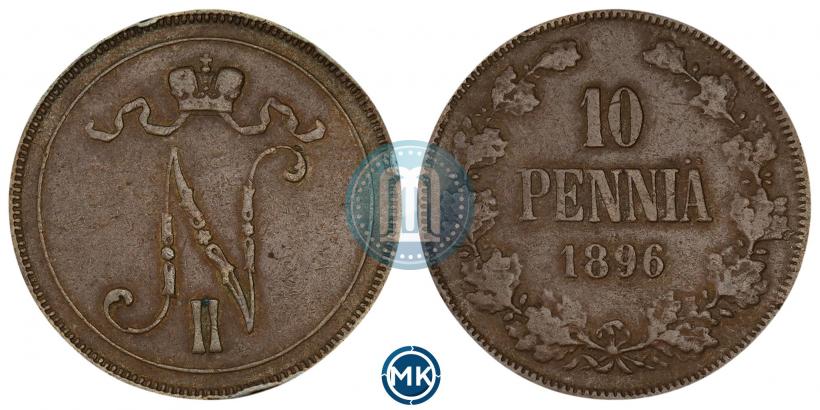 Picture 10 pennia 1896 year  