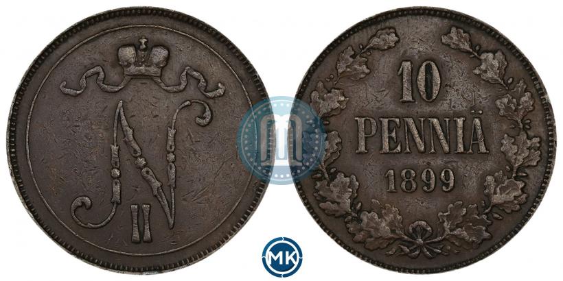 Picture 10 pennia 1899 year  