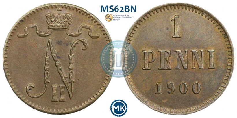 Picture 1 penni 1900 year  