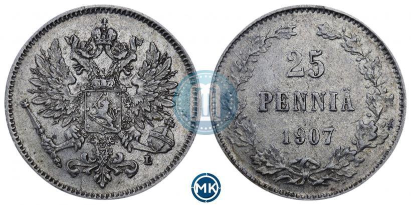 Picture 25 pennia 1907 year L 