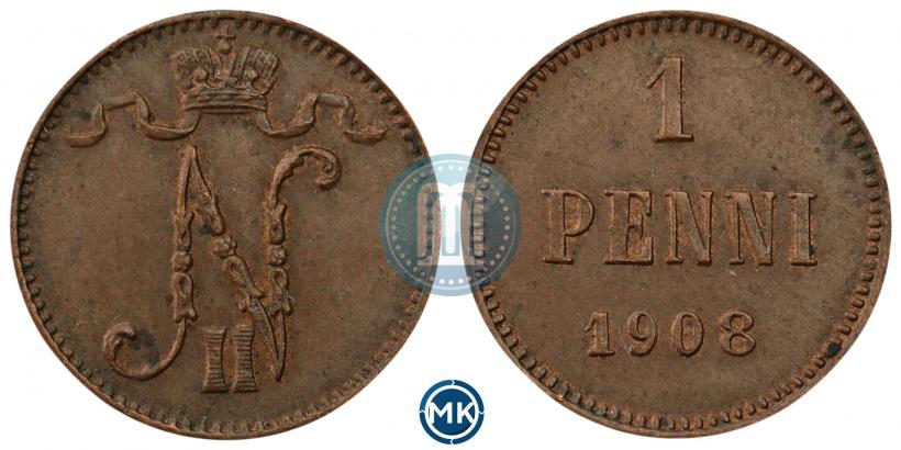 Picture 1 penni 1908 year  