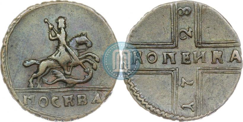 Picture 1 kopeck 1728 year МОСКВА 