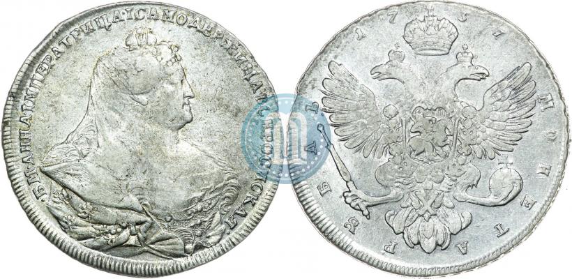 Picture 1 rouble 1737 year  "Moscow type"