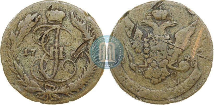 Picture 2 kopecks 1765 year ЕМ 
