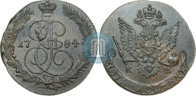 Picture 5 kopecks 1784 year КМ 