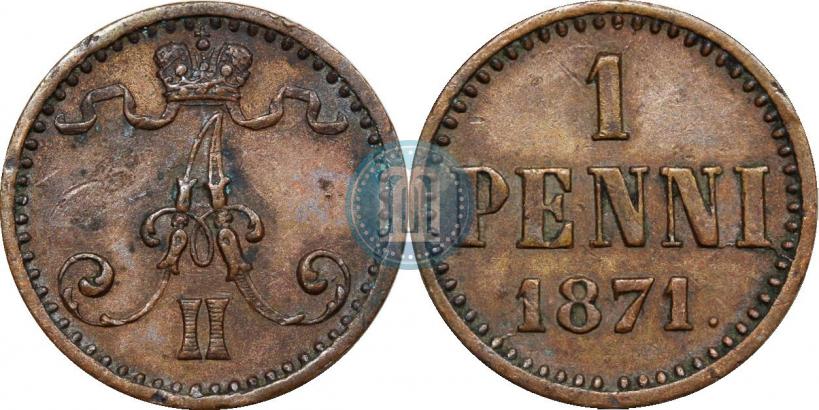 Фото 1 пенни 1871 года  