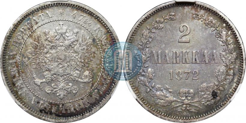 Picture 2 markkaa 1872 year S 