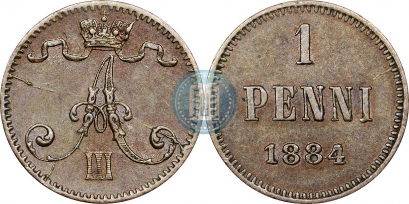 Фото 1 пенни 1884 года  