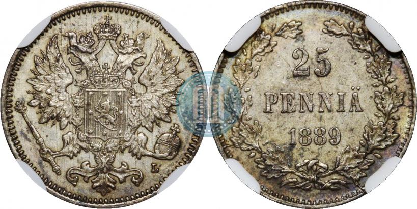 Picture 25 pennia 1889 year L 