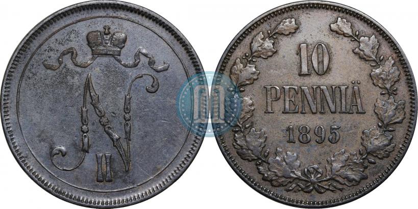 Фото 10 пенни 1895 года  